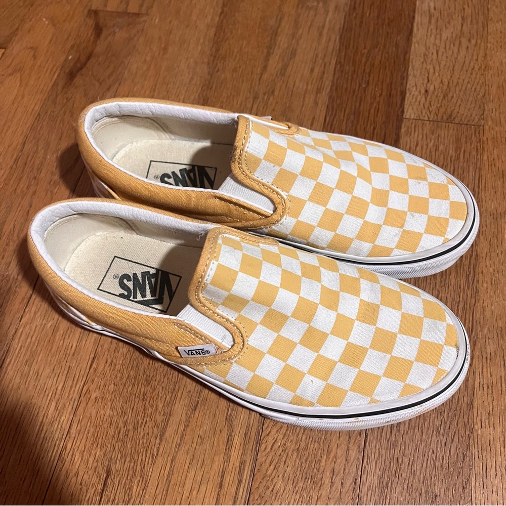 Yellow slip on Vans